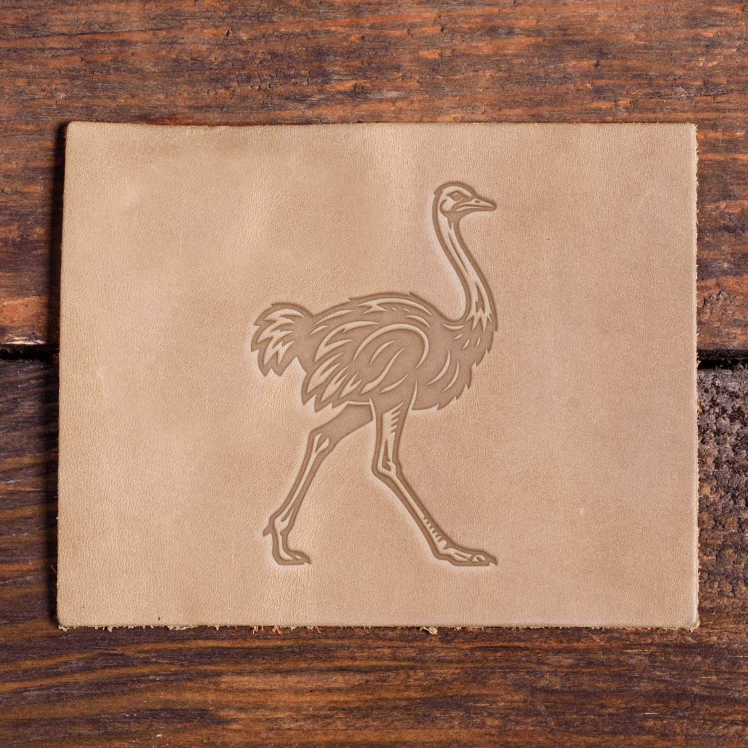 Ostrich Delrin Leather Stamp