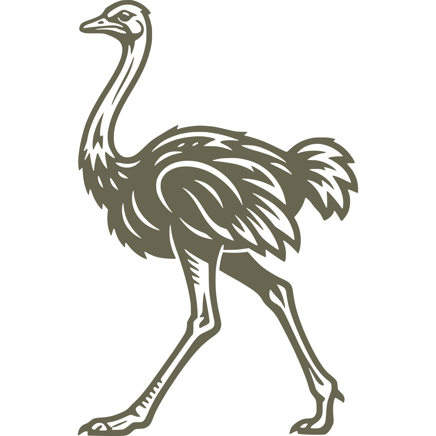 Ostrich Delrin Leather Stamp