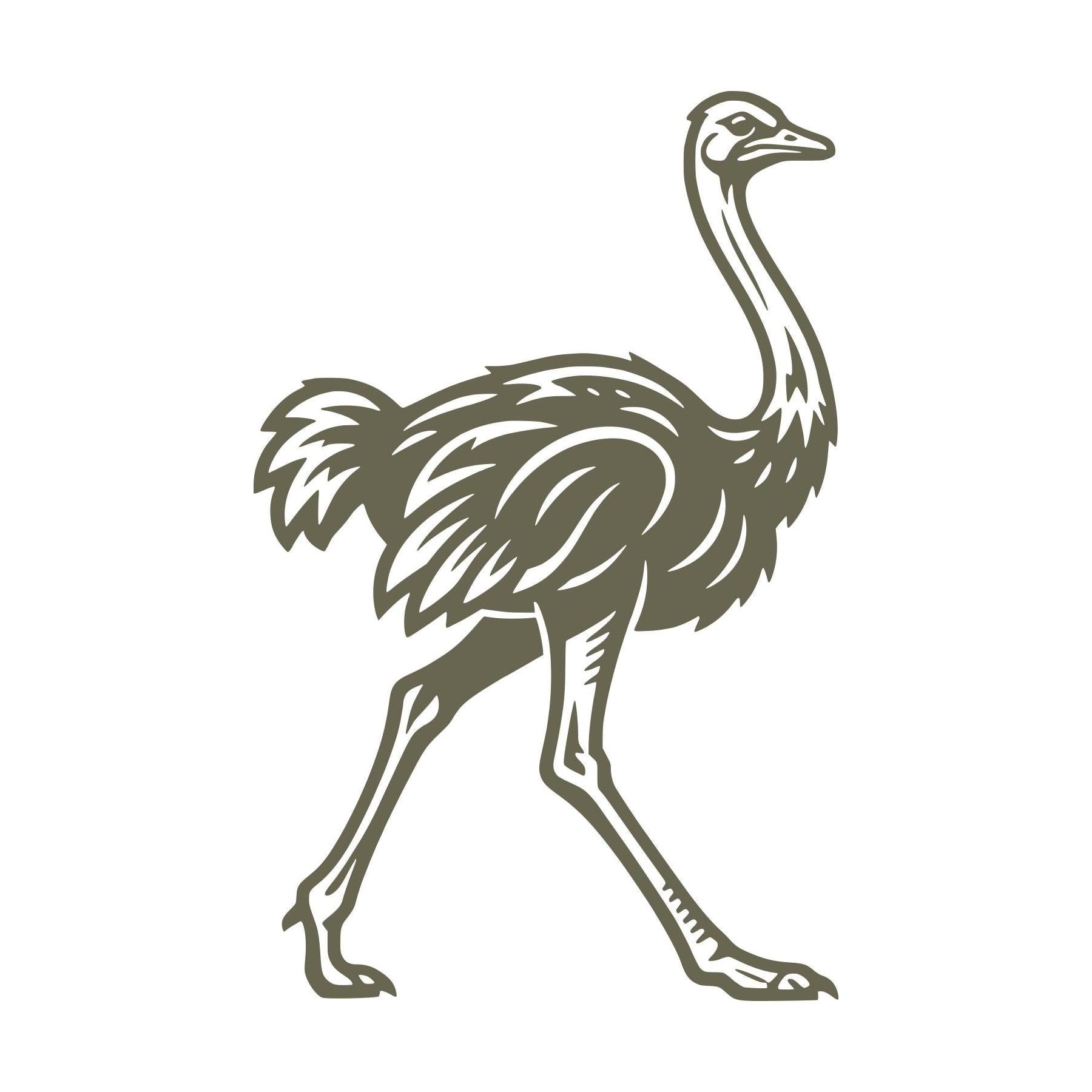 Ostrich Delrin Leather Stamp