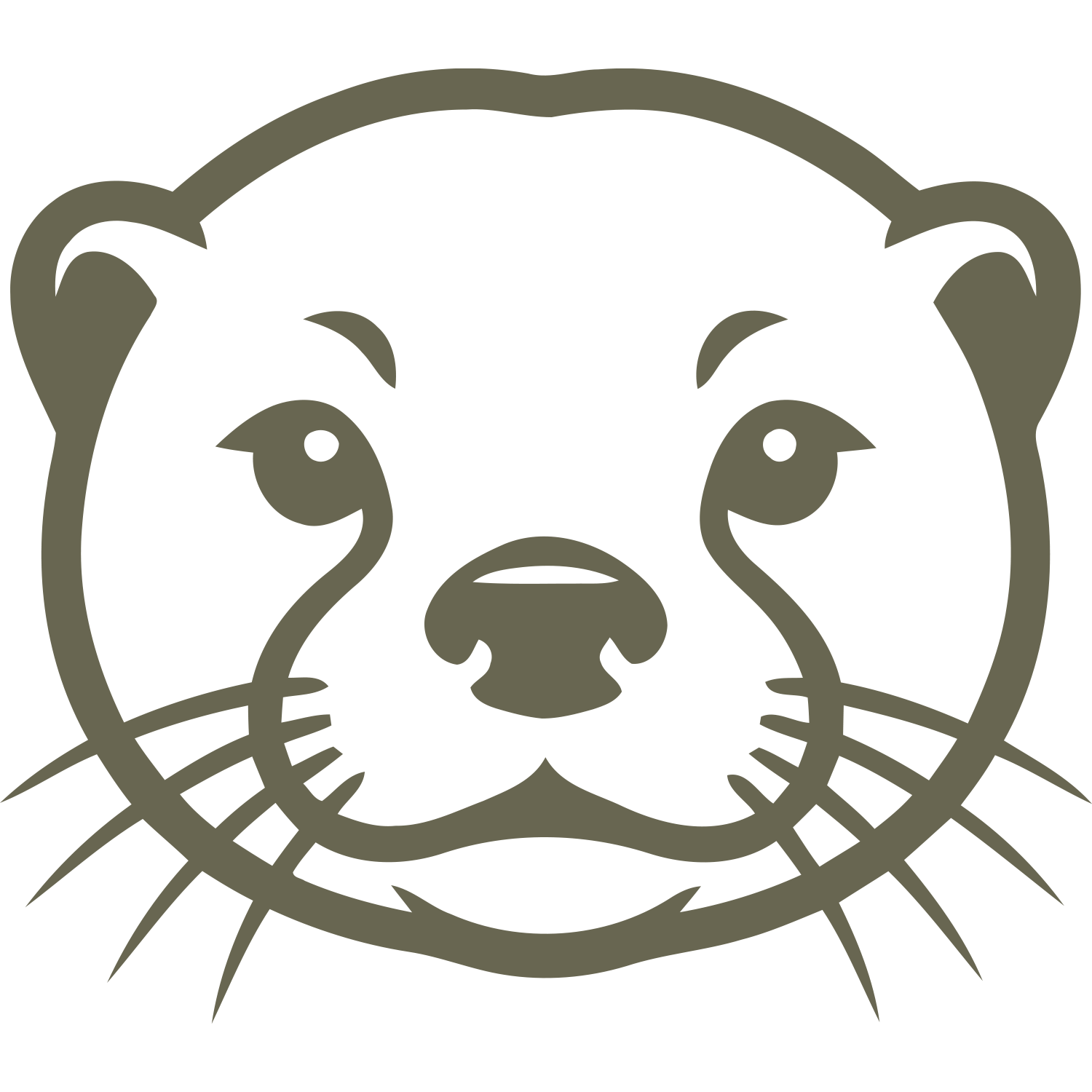 Otter Head Delrin Leather Stamp