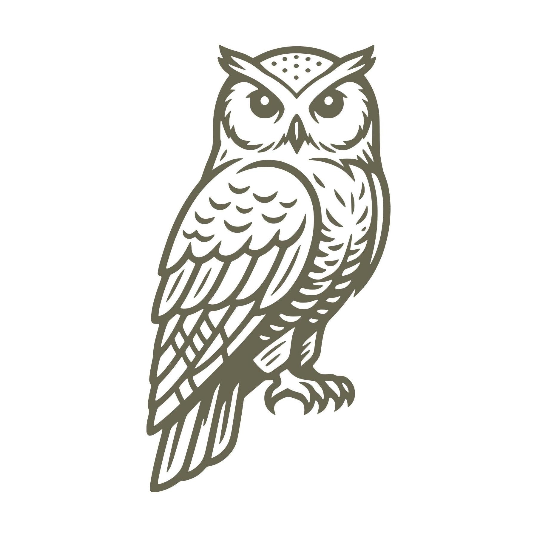 Owl Delrin Leather Stamp