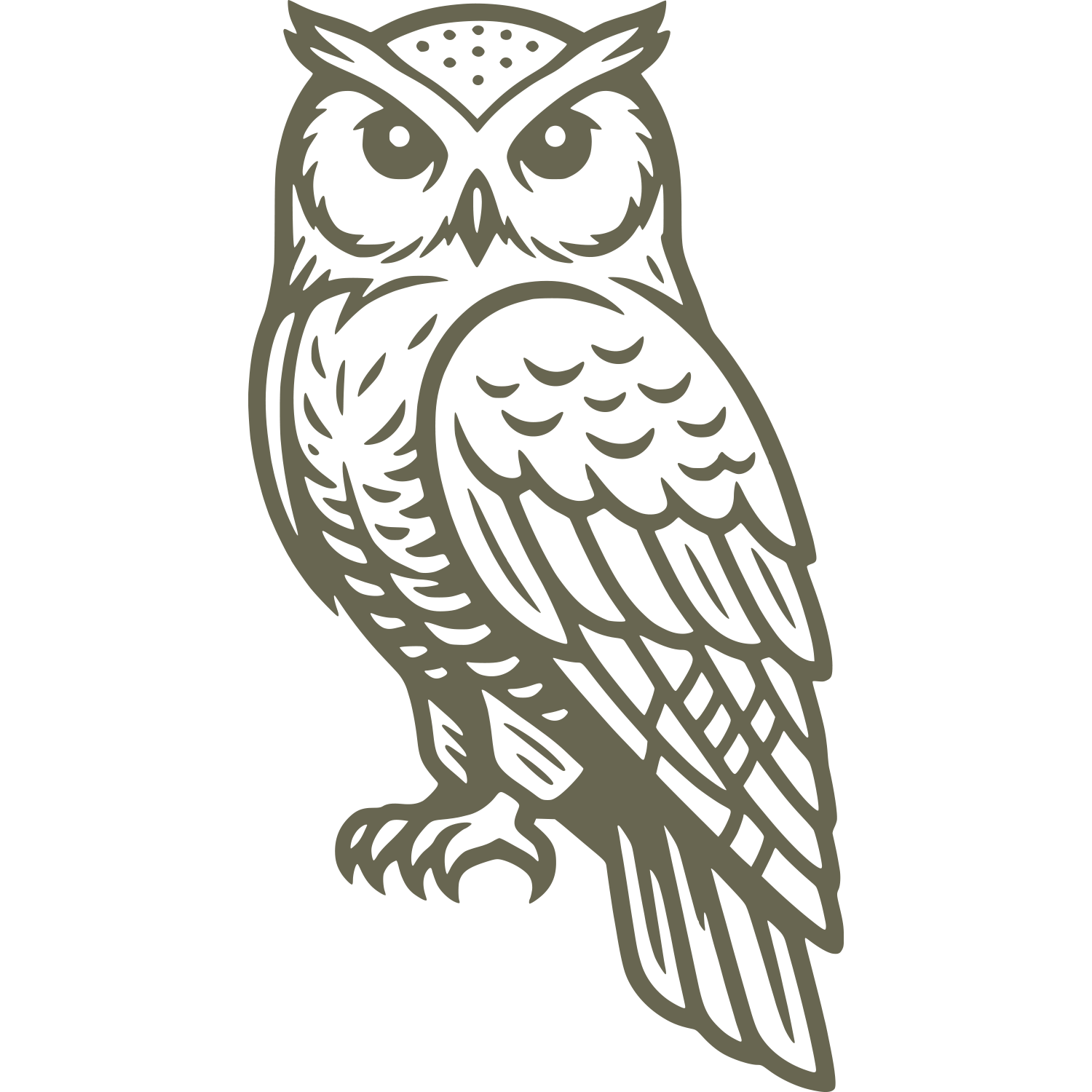 Owl Delrin Leather Stamp