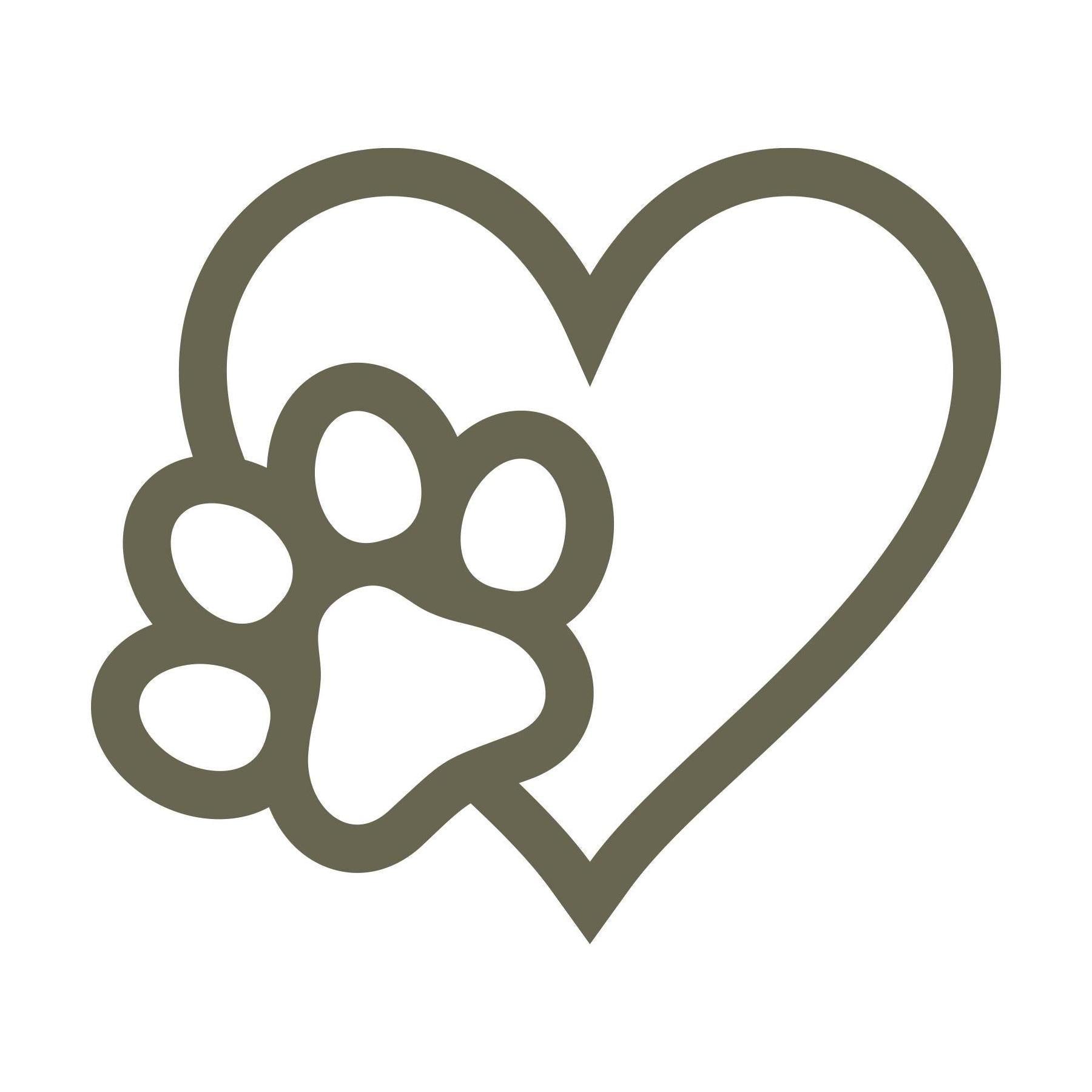 Heart and paw print design made into a Delrin leather stamp—perfect for pet memorials, custom collars, or handmade leather gifts for animal lovers.
