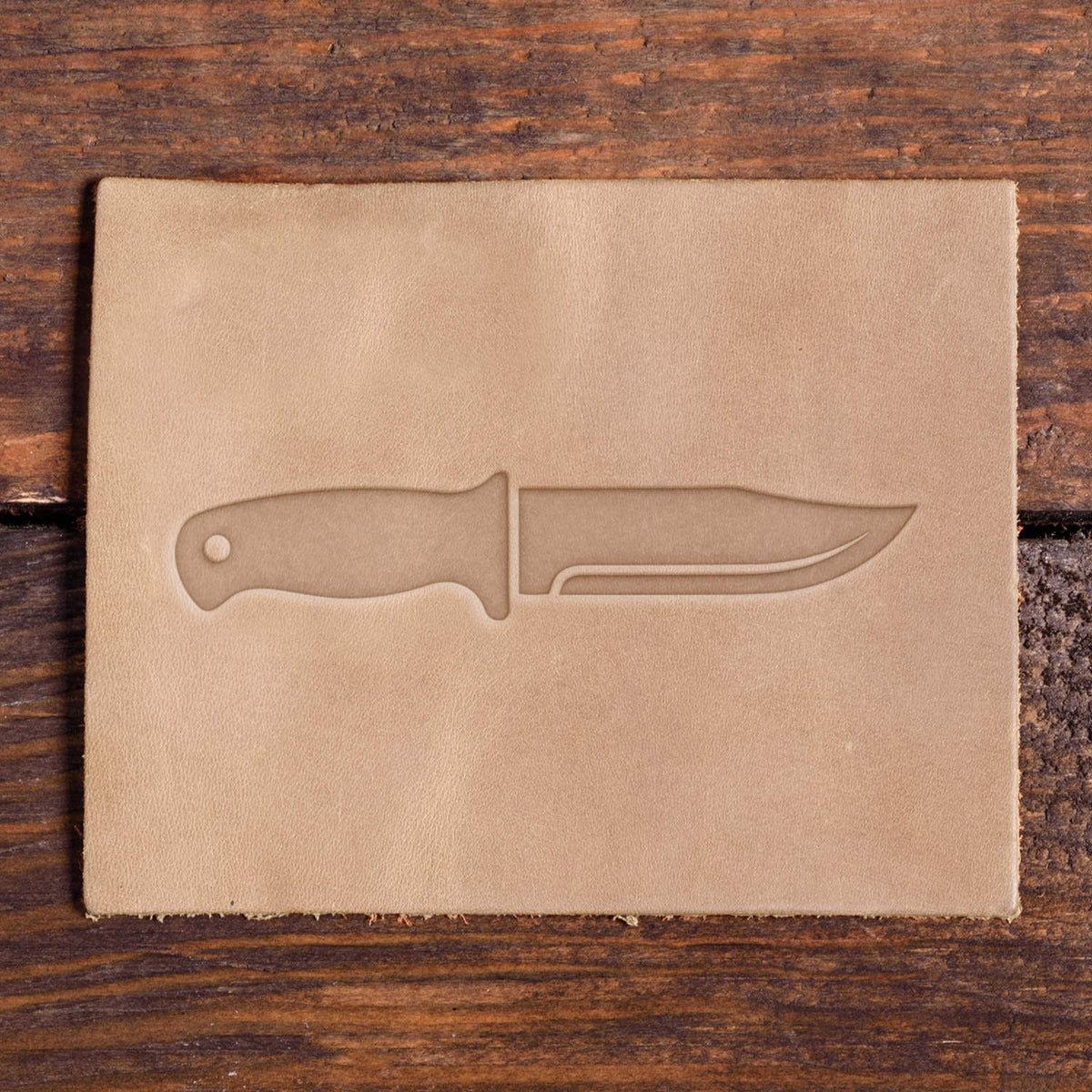 Pocket Knife Delrin Leather Stamp