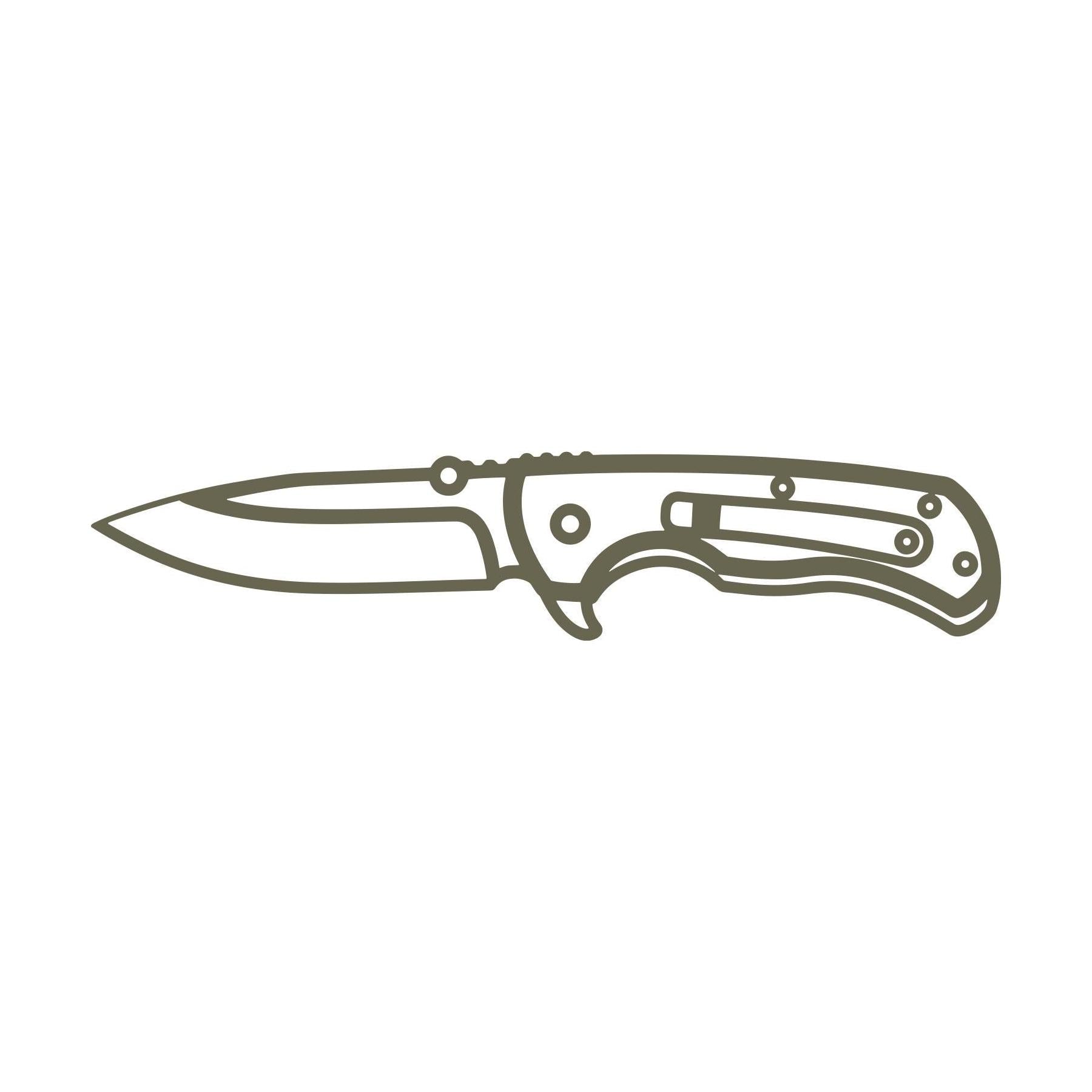 Folding Pocket Knife Delrin Leather Stamp