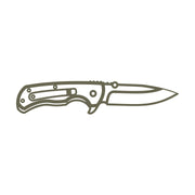 Folding Pocket Knife Delrin Leather Stamp