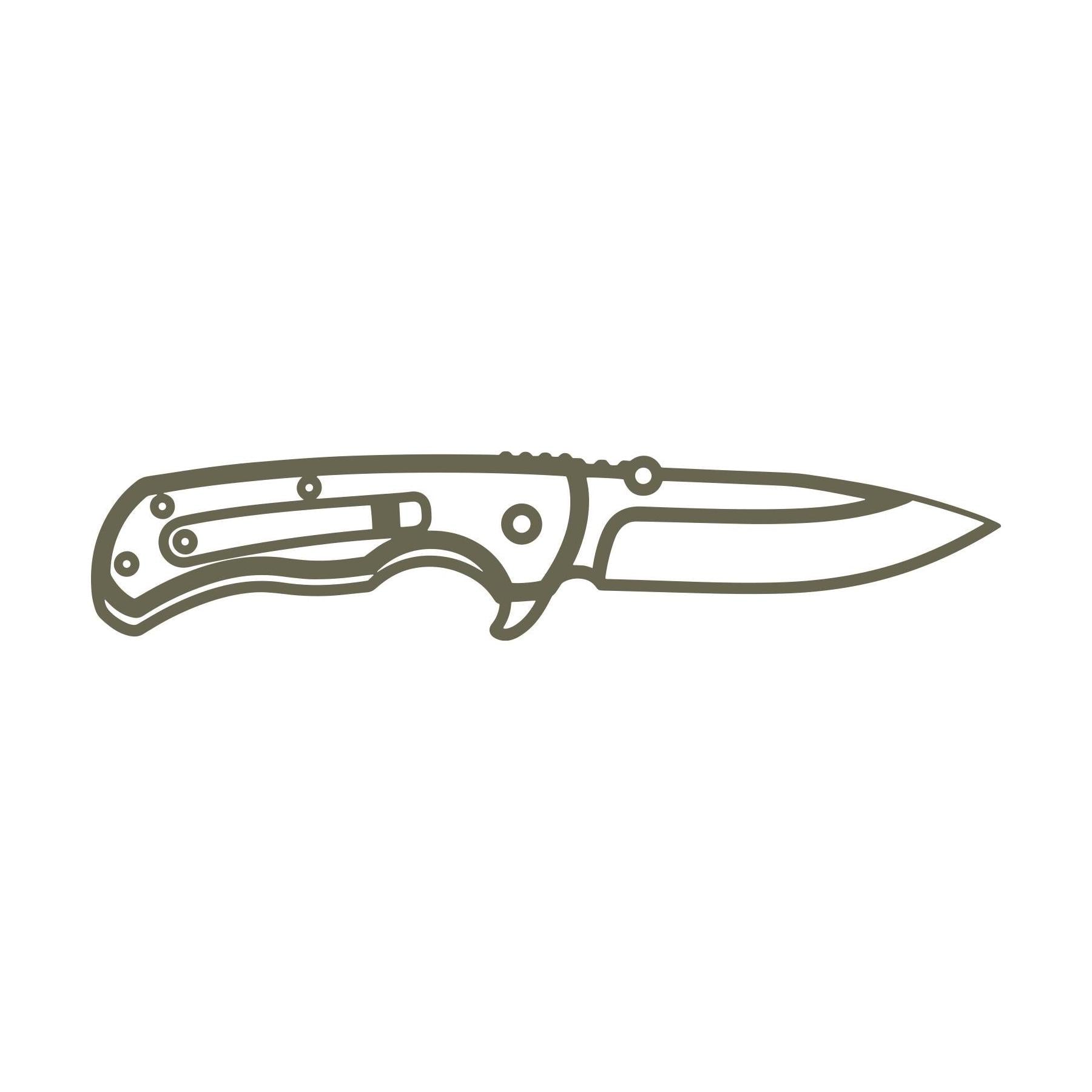 Folding Pocket Knife Delrin Leather Stamp