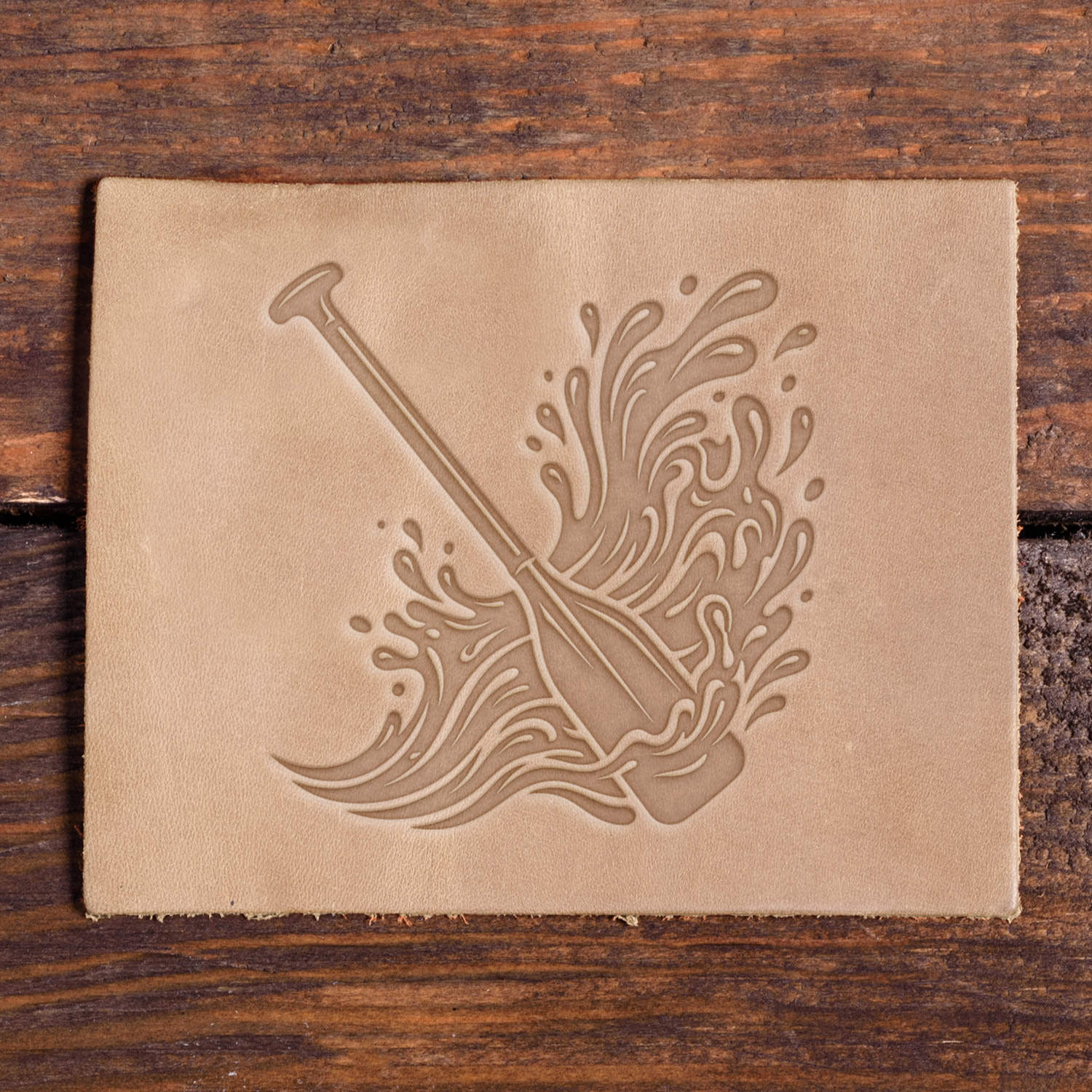 Paddle in Water Delrin Leather Stamp