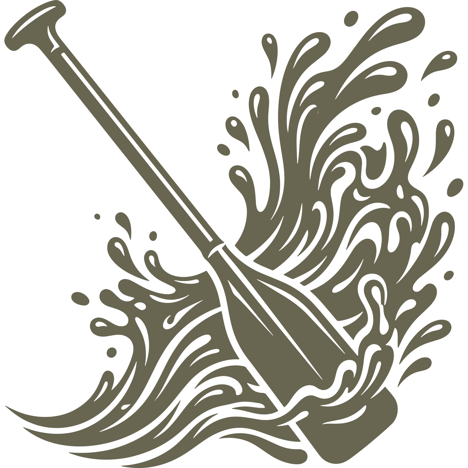 Paddle in Water Delrin Leather Stamp