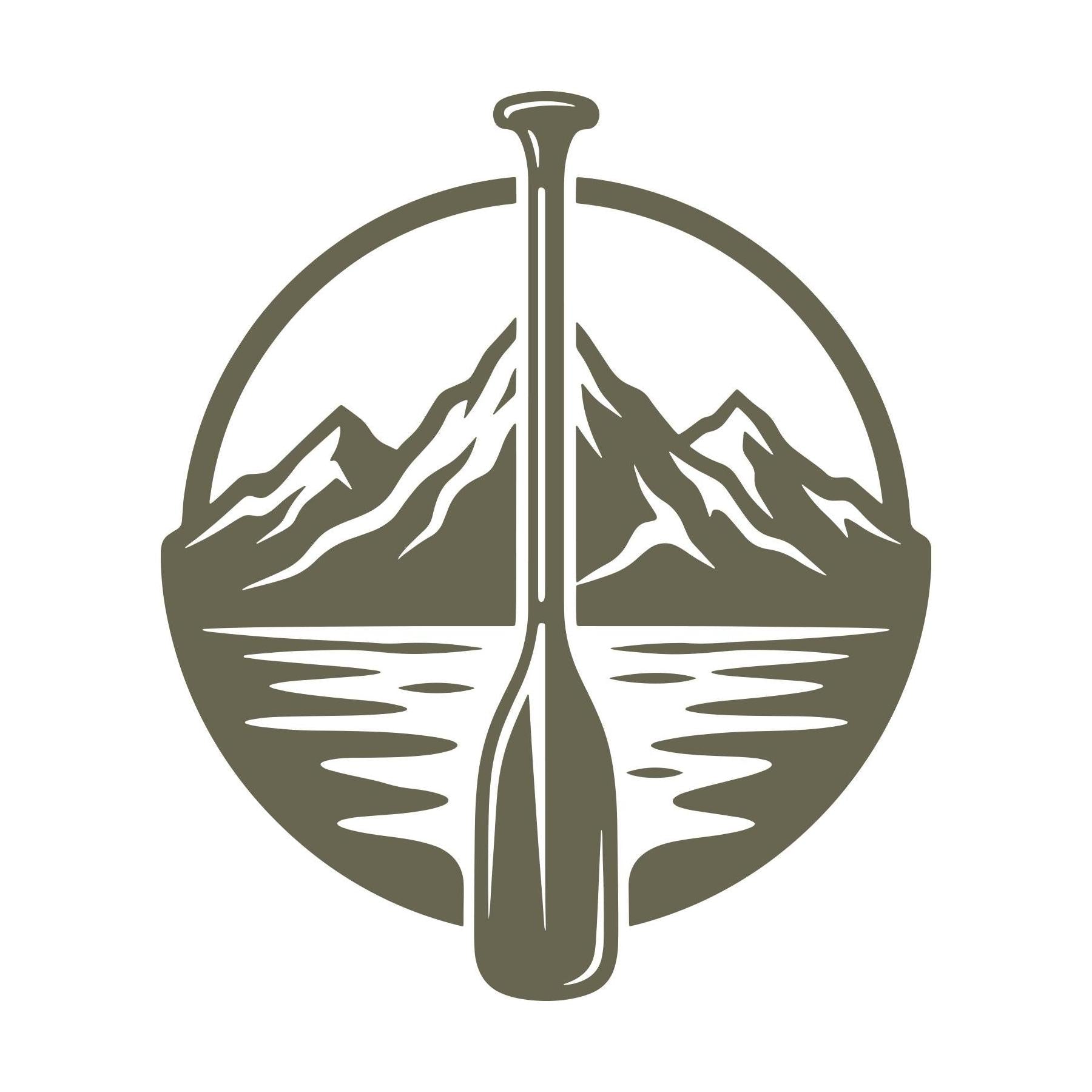 Paddle Mountain Scene Delrin Leather Stamp