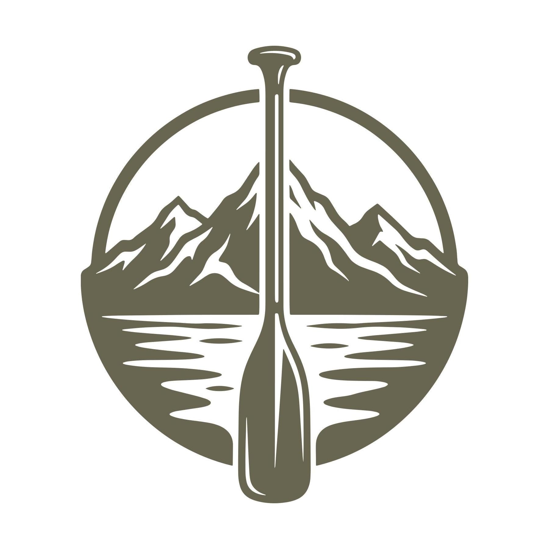 Paddle Mountain Scene Delrin Leather Stamp