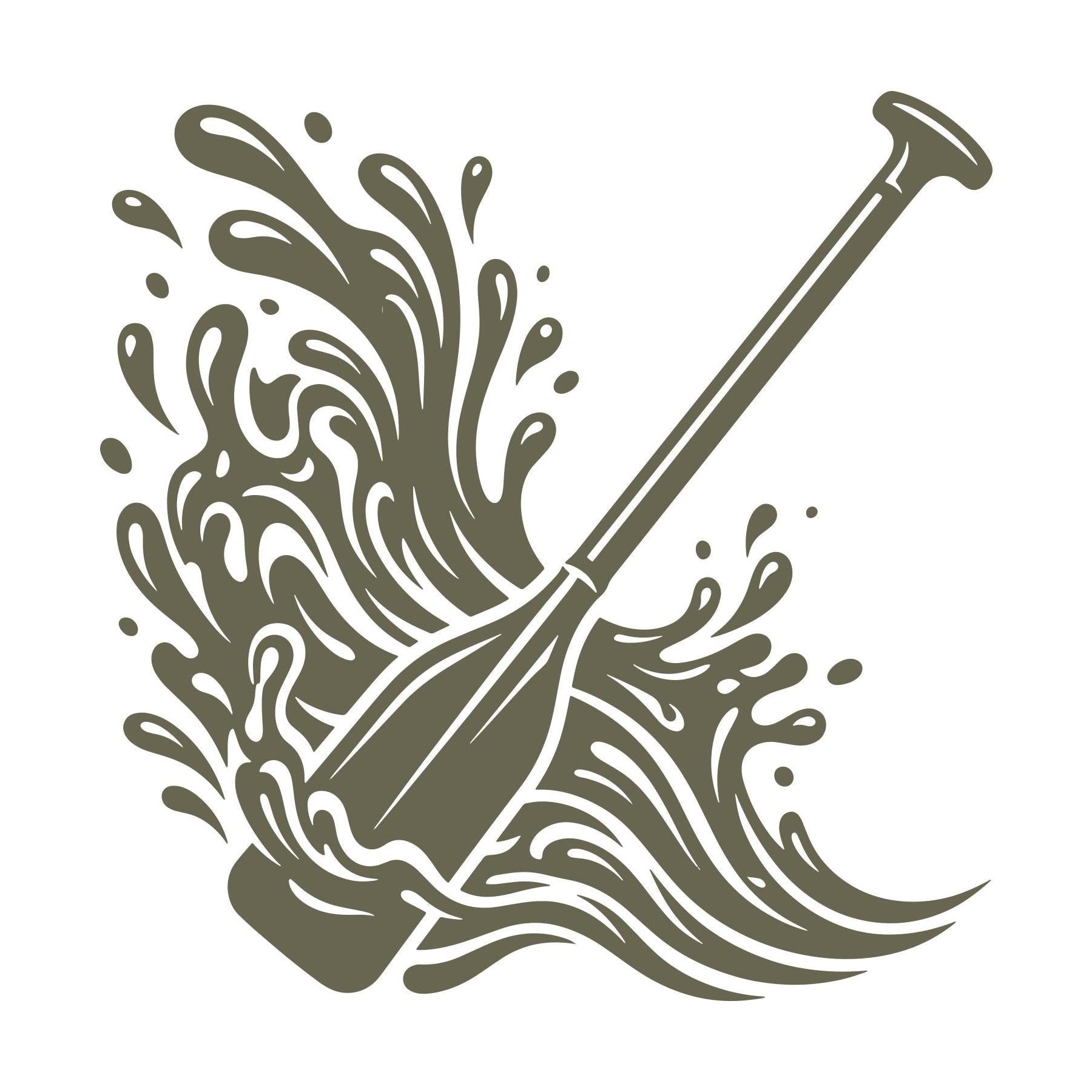 Paddle in Water Delrin Leather Stamp