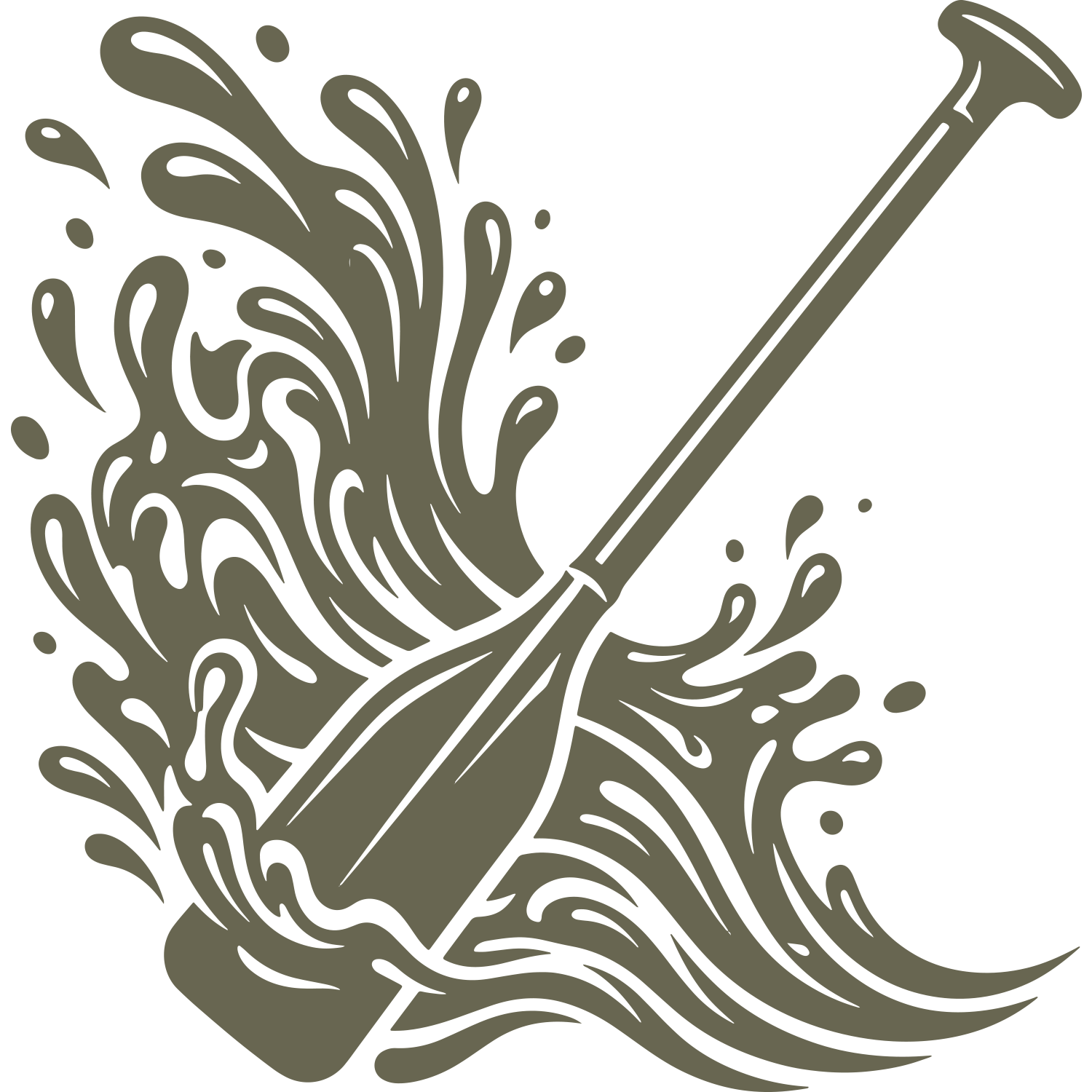 Paddle in Water Delrin Leather Stamp