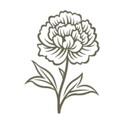 Peony Flower Delrin Leather Stamp