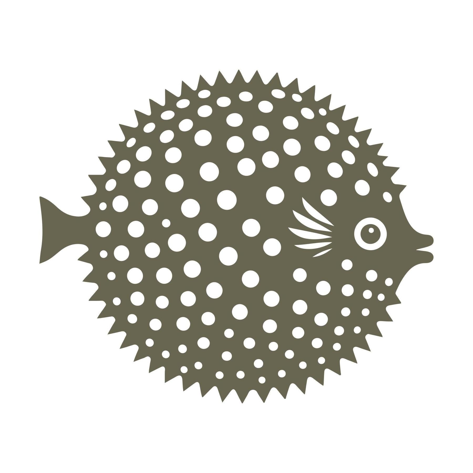 Pufferfish Delrin Leather Stamp