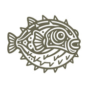 Pufferfish Delrin Leather Stamp