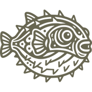 Pufferfish Delrin Leather Stamp