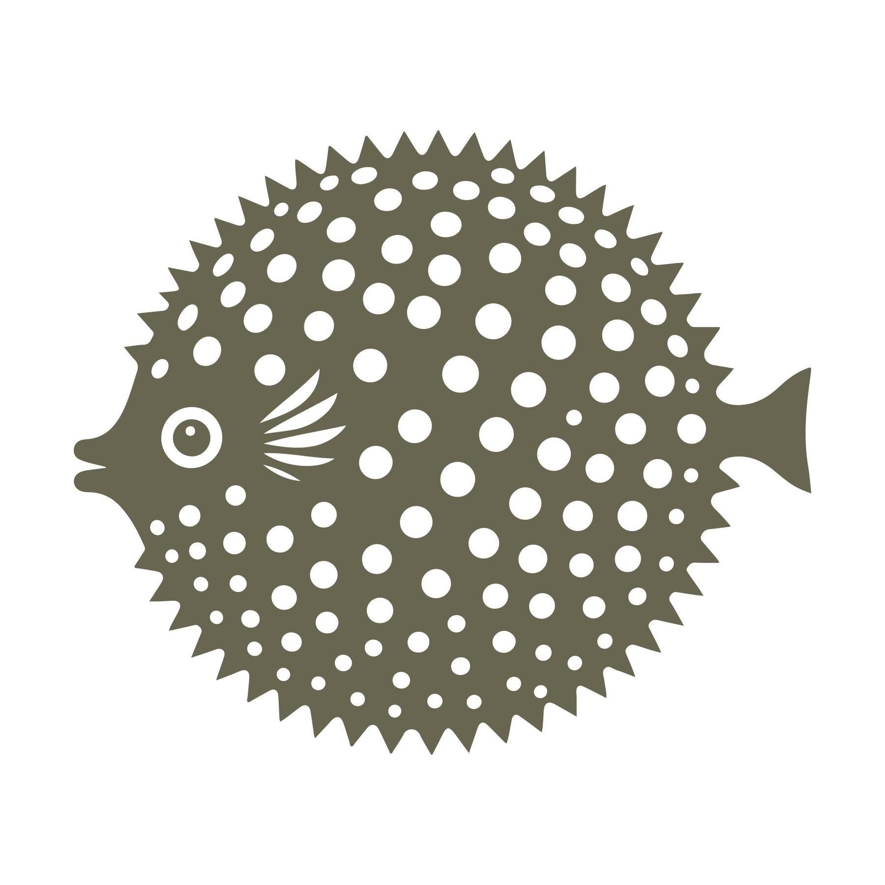 Pufferfish Delrin Leather Stamp