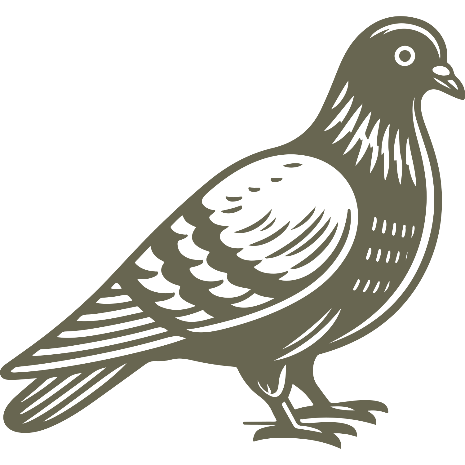 Pigeon Delrin Leather Stamp