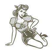 Vintage Pinup Delrin Leather Stamp