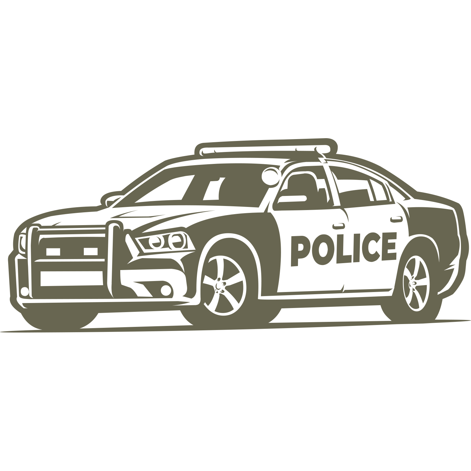 Police Car Delrin Leather Stamp