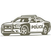 Police Car Delrin Leather Stamp