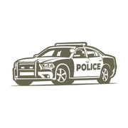 Police Car Delrin Leather Stamp
