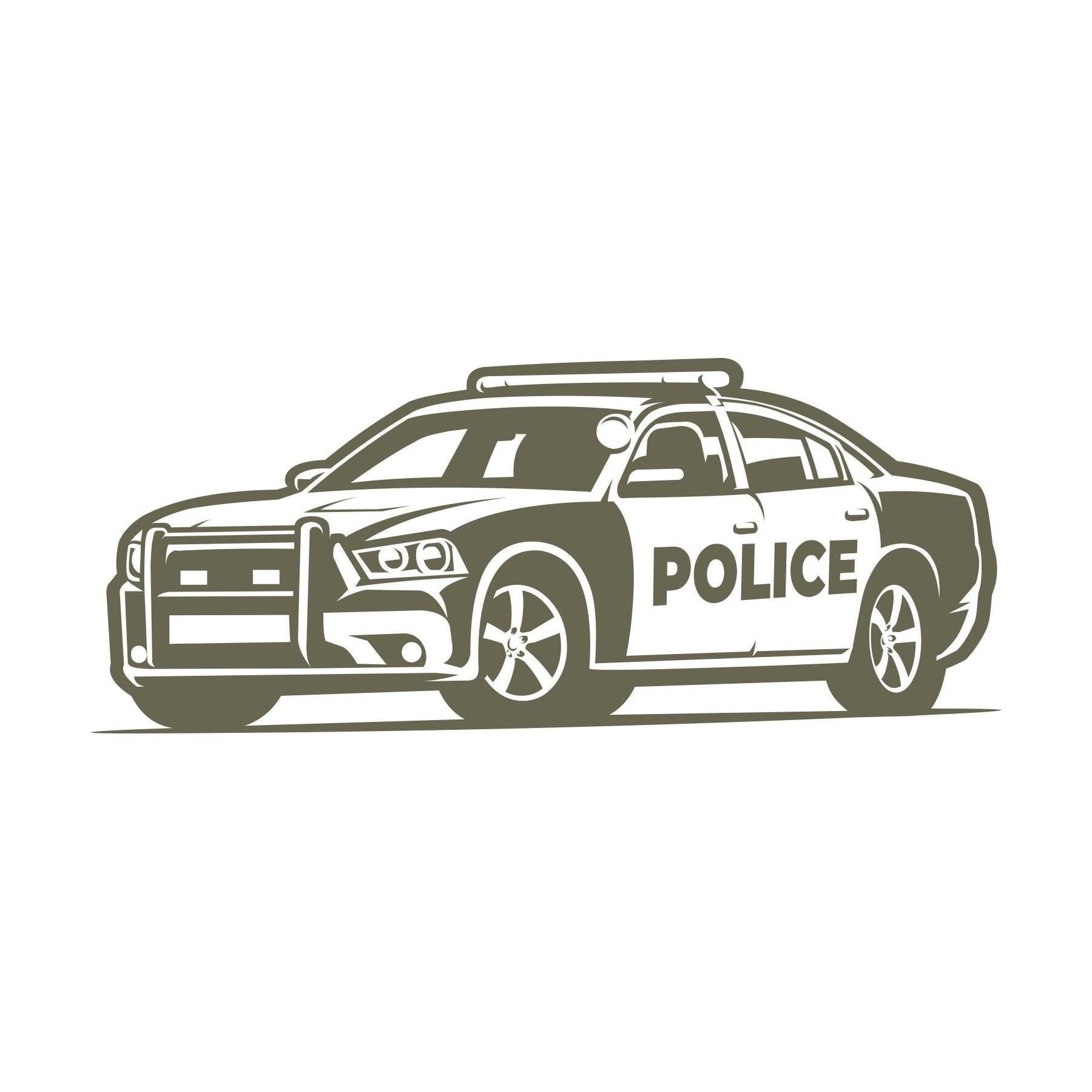 Police Car Delrin Leather Stamp