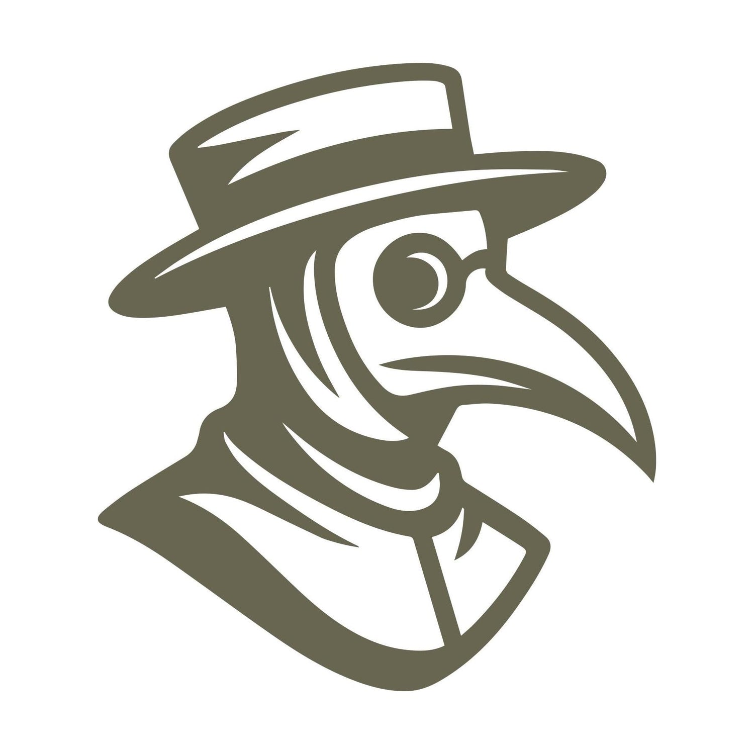 Plague Doctor Delrin Leather Stamp