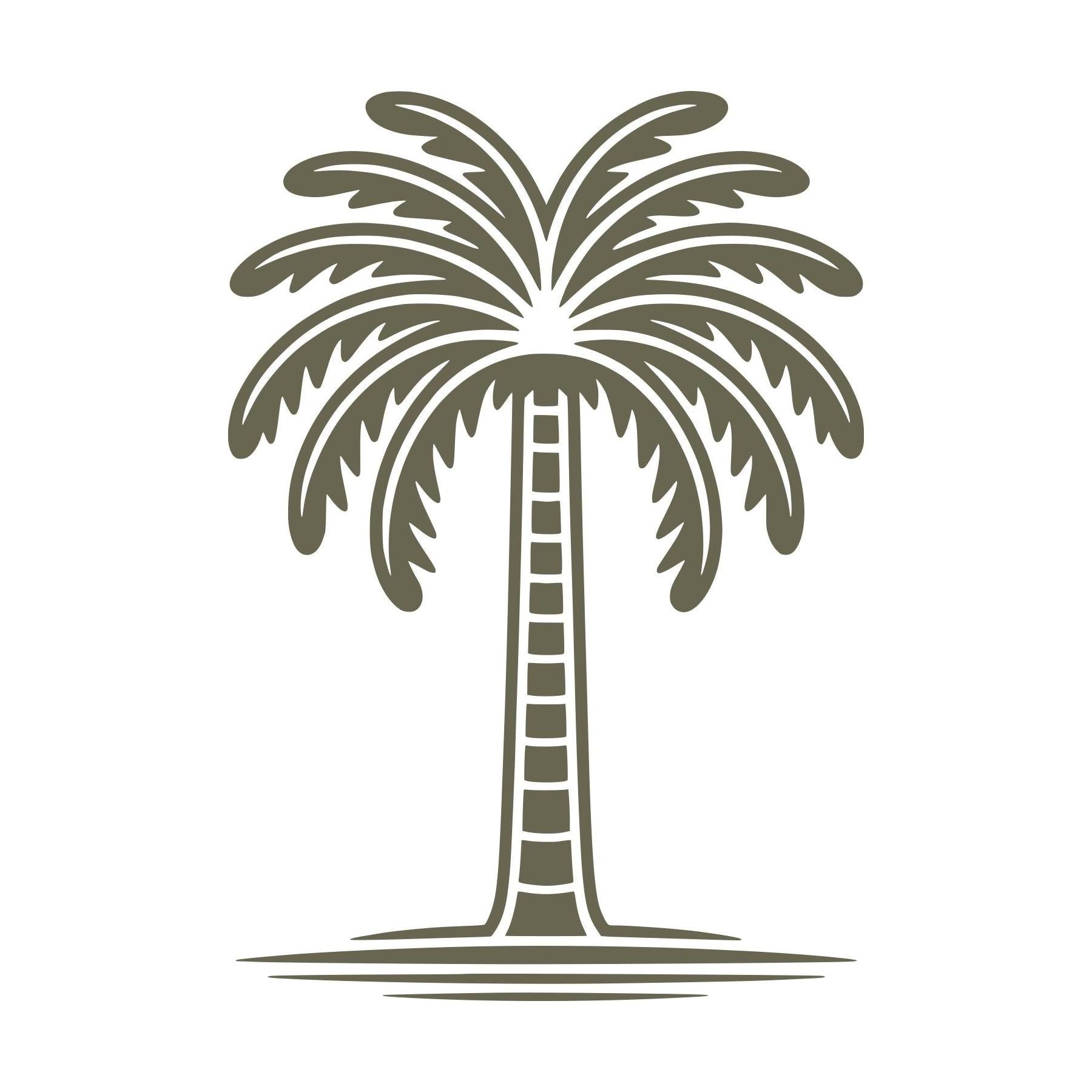 Palm Tree Delrin Leather Stamp