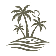 Island Palm Tree Delrin Leather Stamp