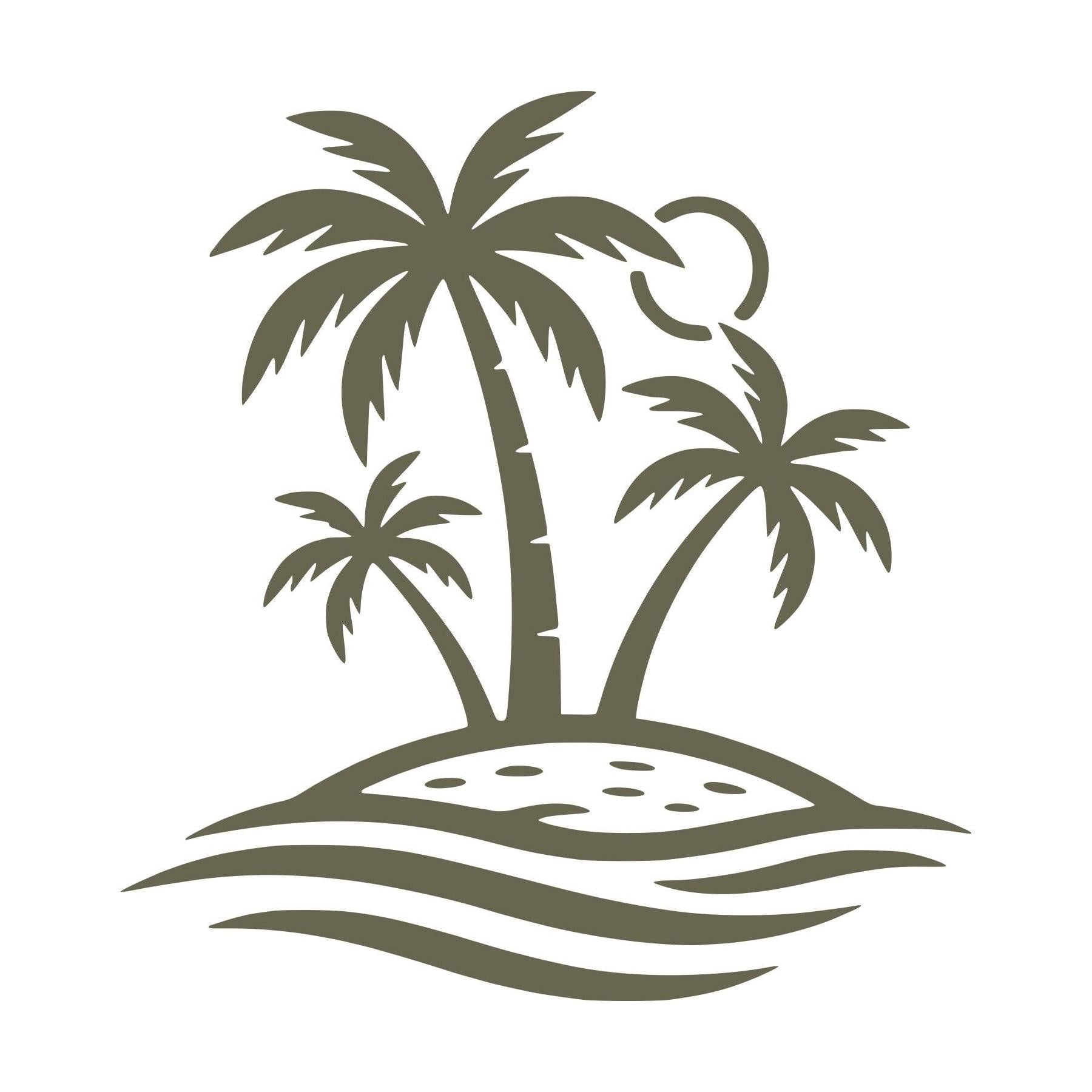 Island Palm Tree Delrin Leather Stamp