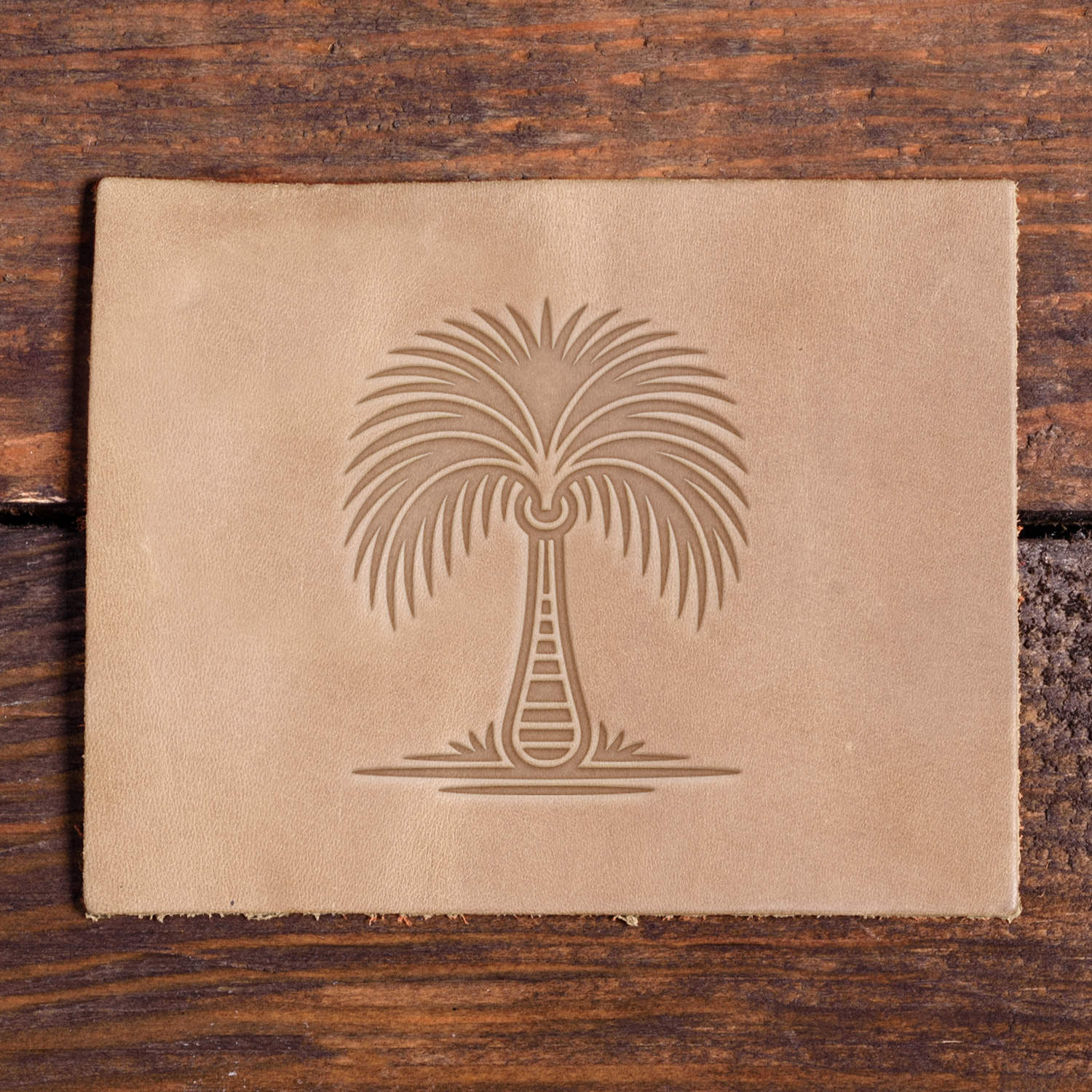 Palm Tree Delrin Leather Stamp