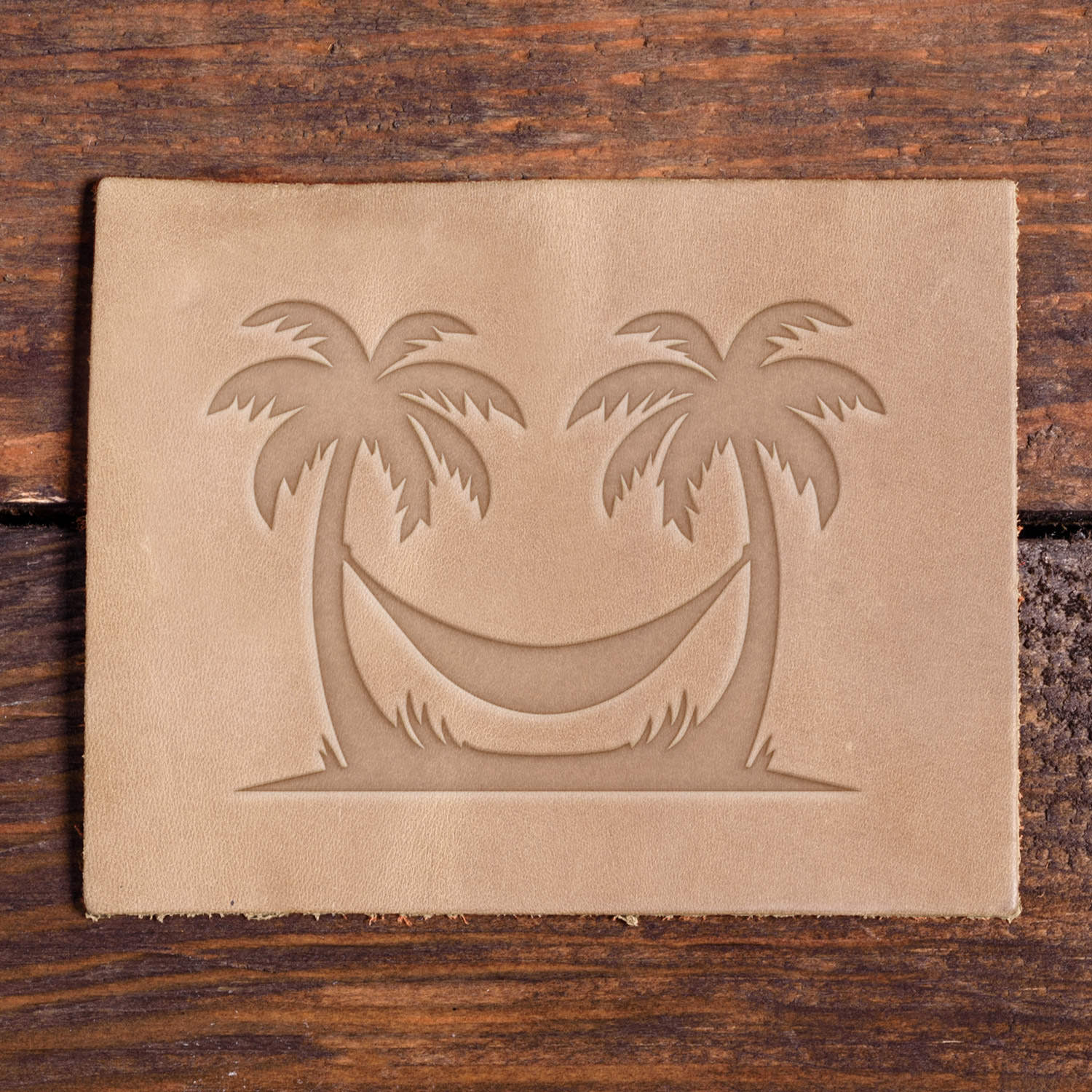 Palm Trees with Hammock Delrin Leather Stamp