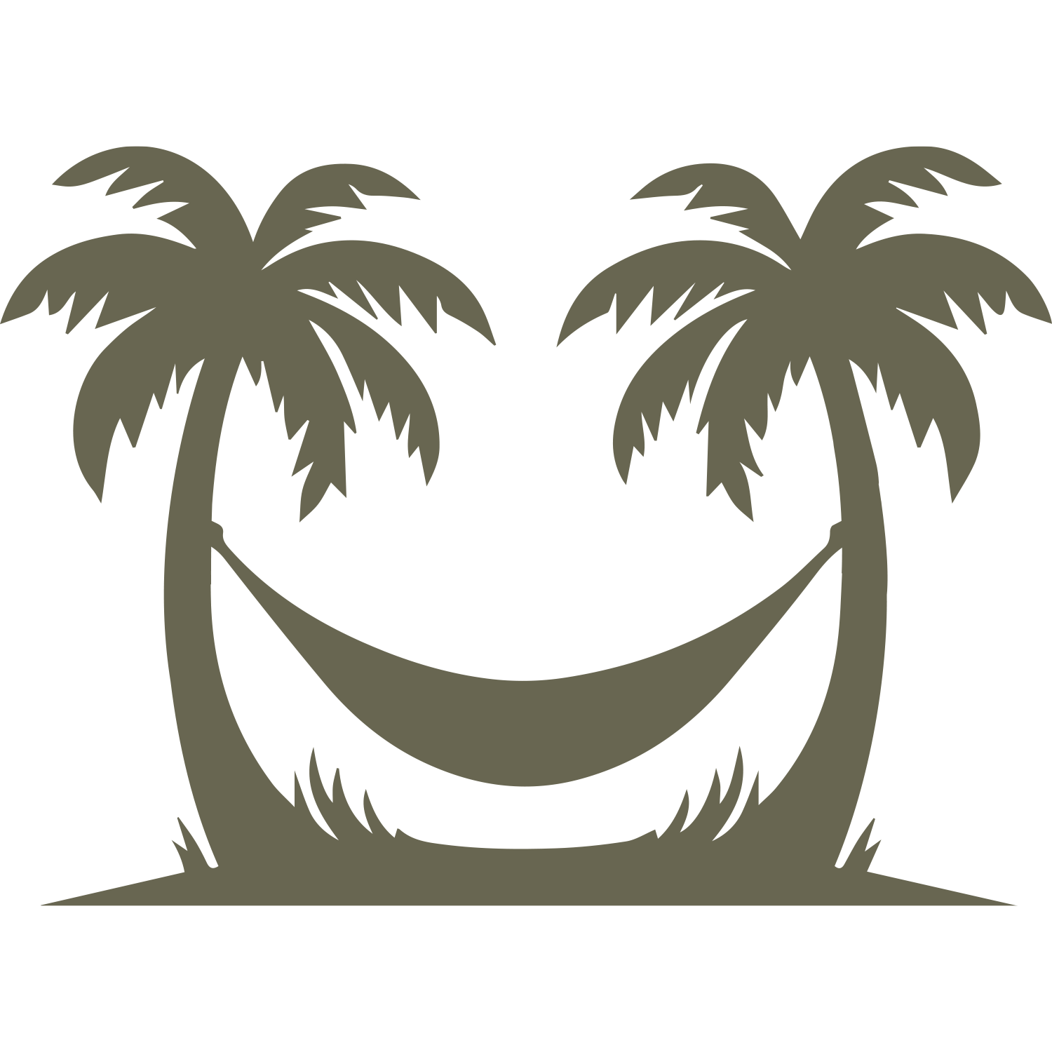 Palm Trees with Hammock Delrin Leather Stamp