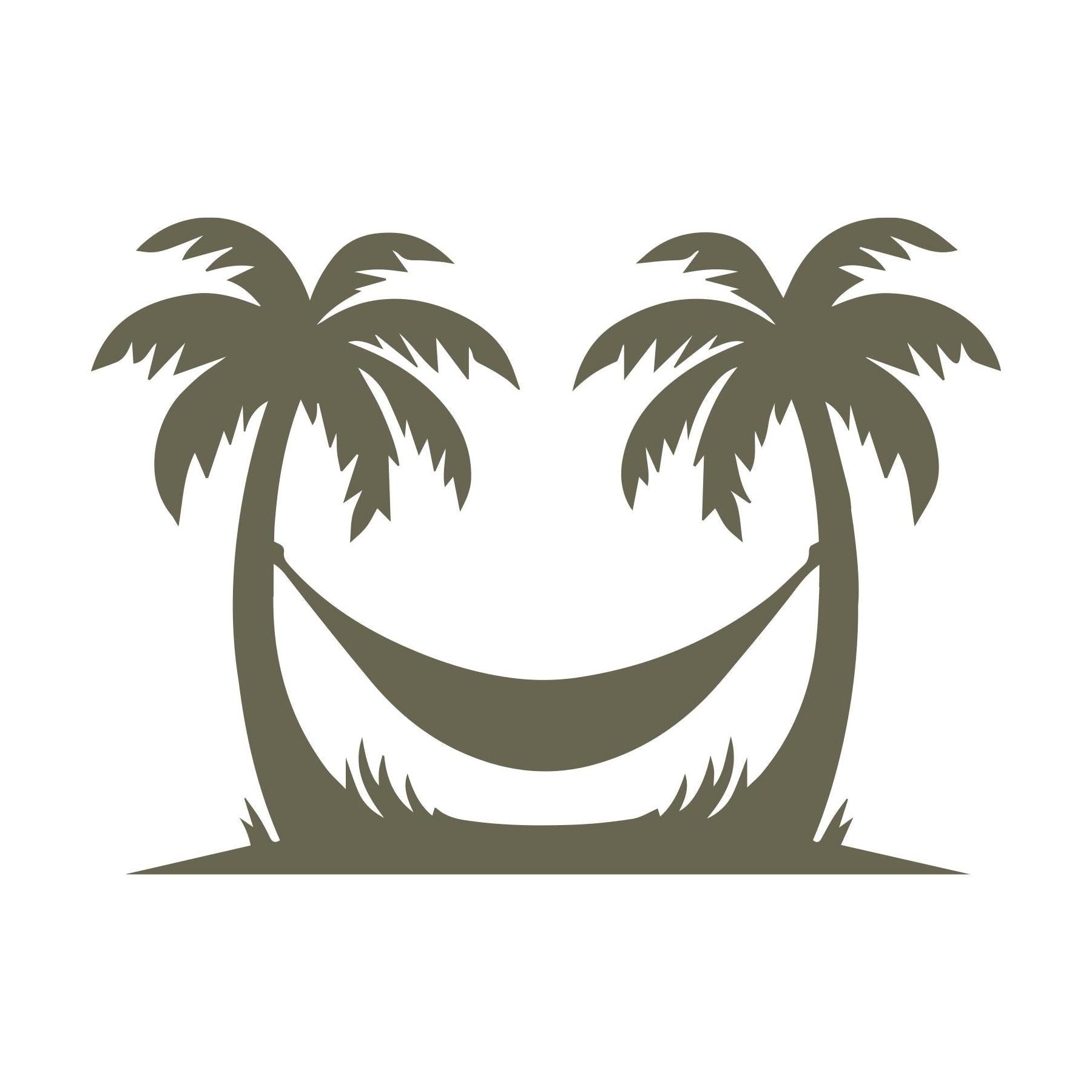 Palm Trees with Hammock Delrin Leather Stamp