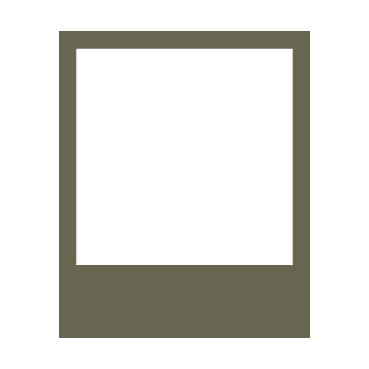 Minimalist Polaroid-style photo frame design created as a Delrin leather stamp—ideal for crafting memory-themed leather tags, keepsake covers, or personalized photo album accents.