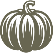 Delrin leather stamp design of a classic pumpkin with curved ridges and a twisting stem, ideal for fall and harvest-themed projects.