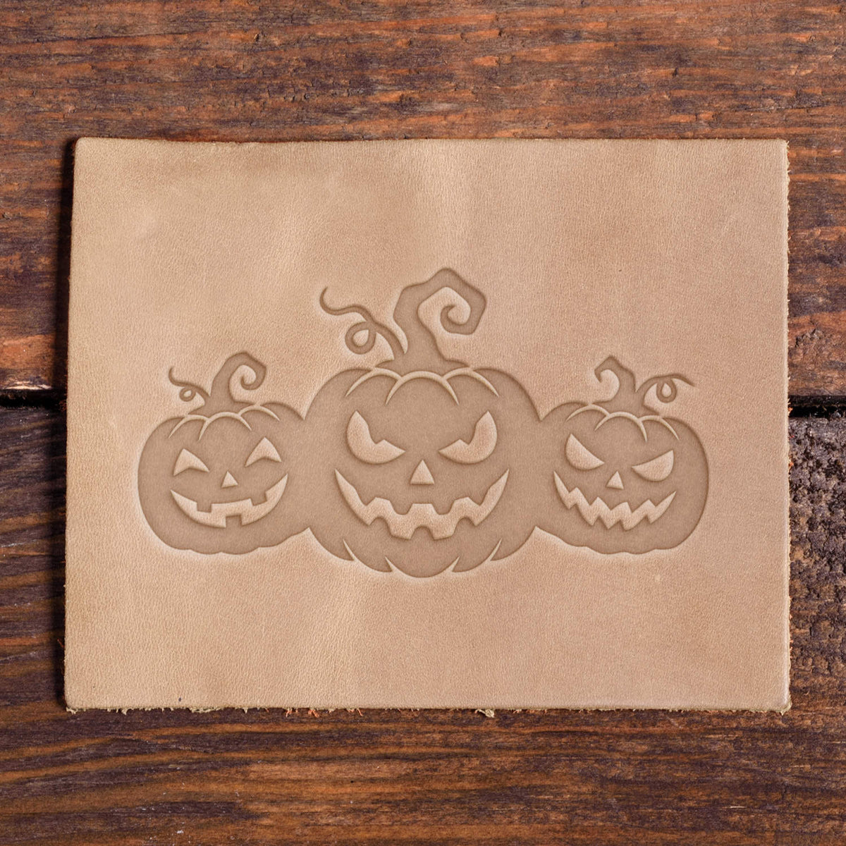 Three Jack-O-Lanterns Delrin Leather Stamp