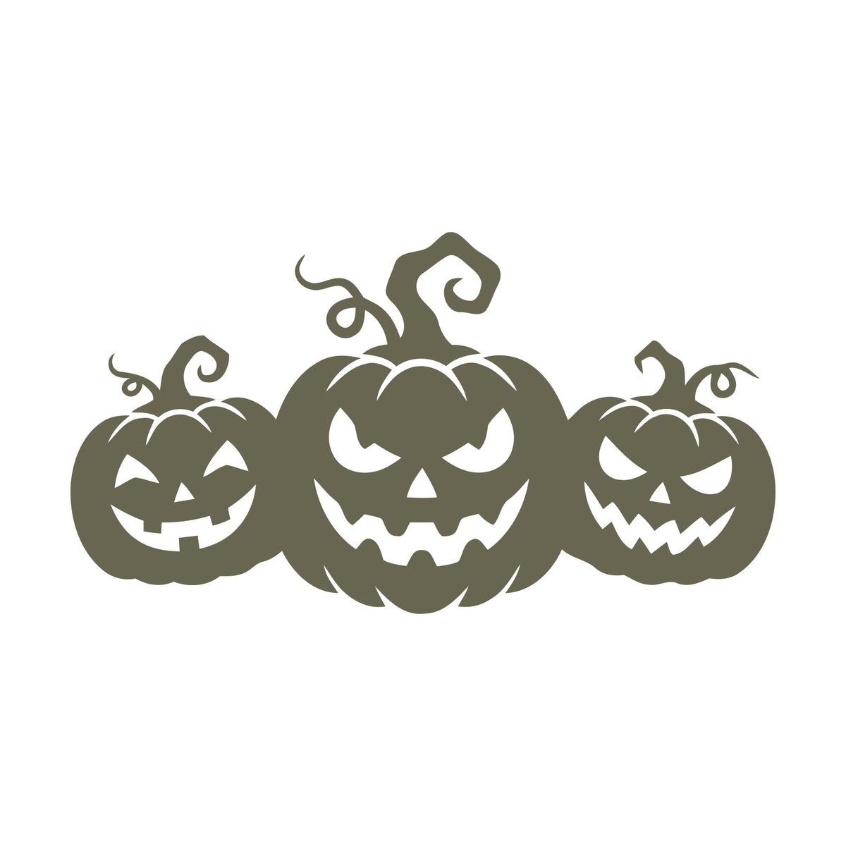 Three Jack-O-Lanterns Delrin Leather Stamp
