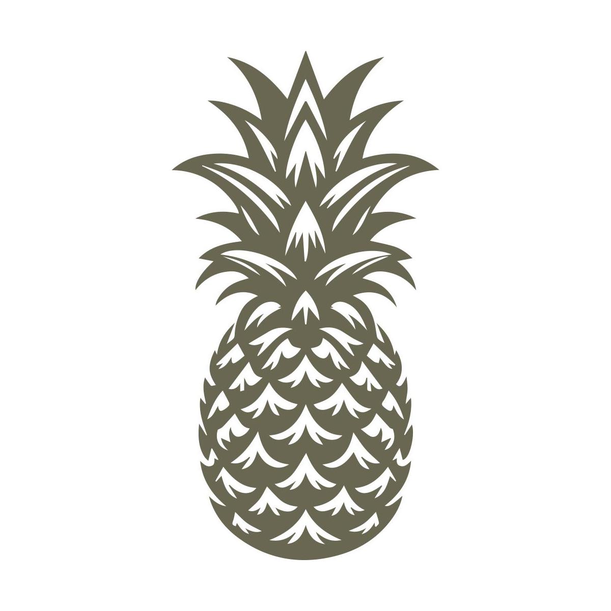 Delrin leather stamp with a detailed pineapple design, perfect for tropical and decorative-themed leatherworking projects.