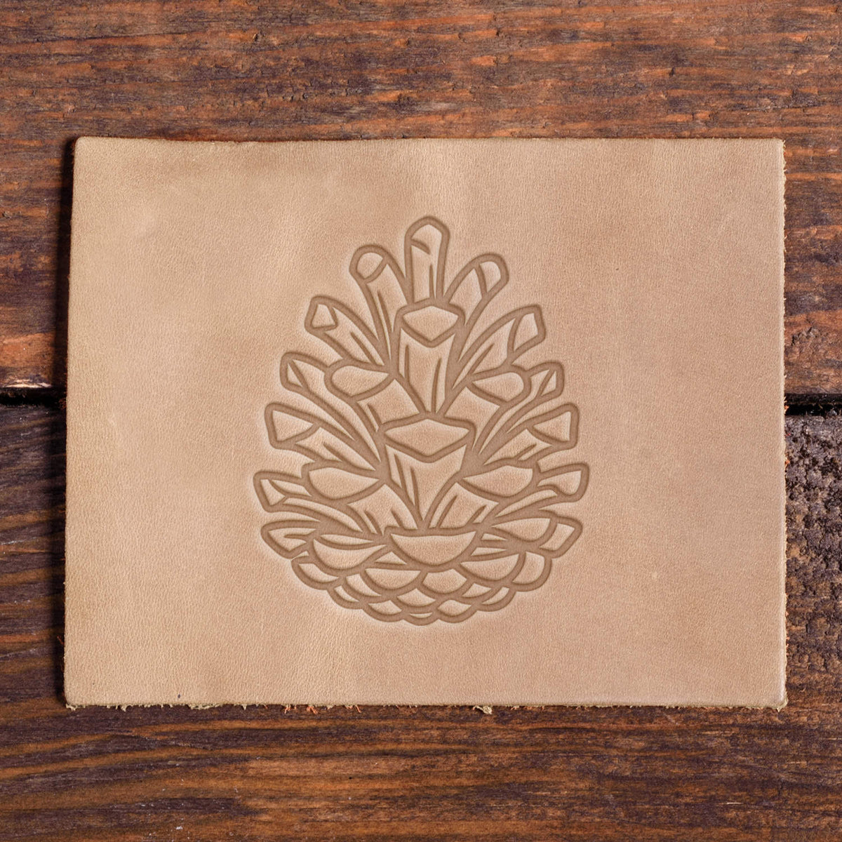 Pinecone Delrin Leather Stamp