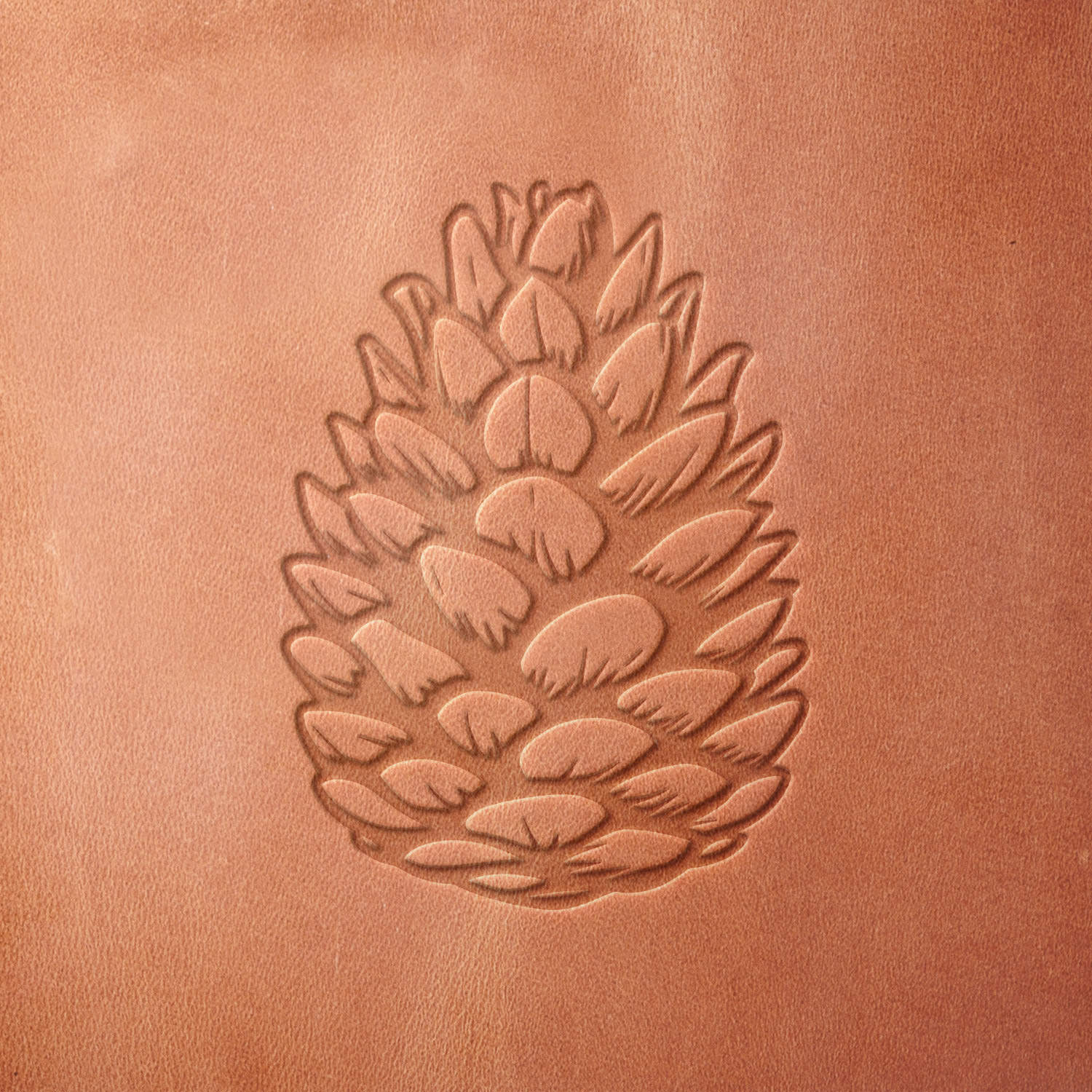 Pinecone Delrin Leather Stamp