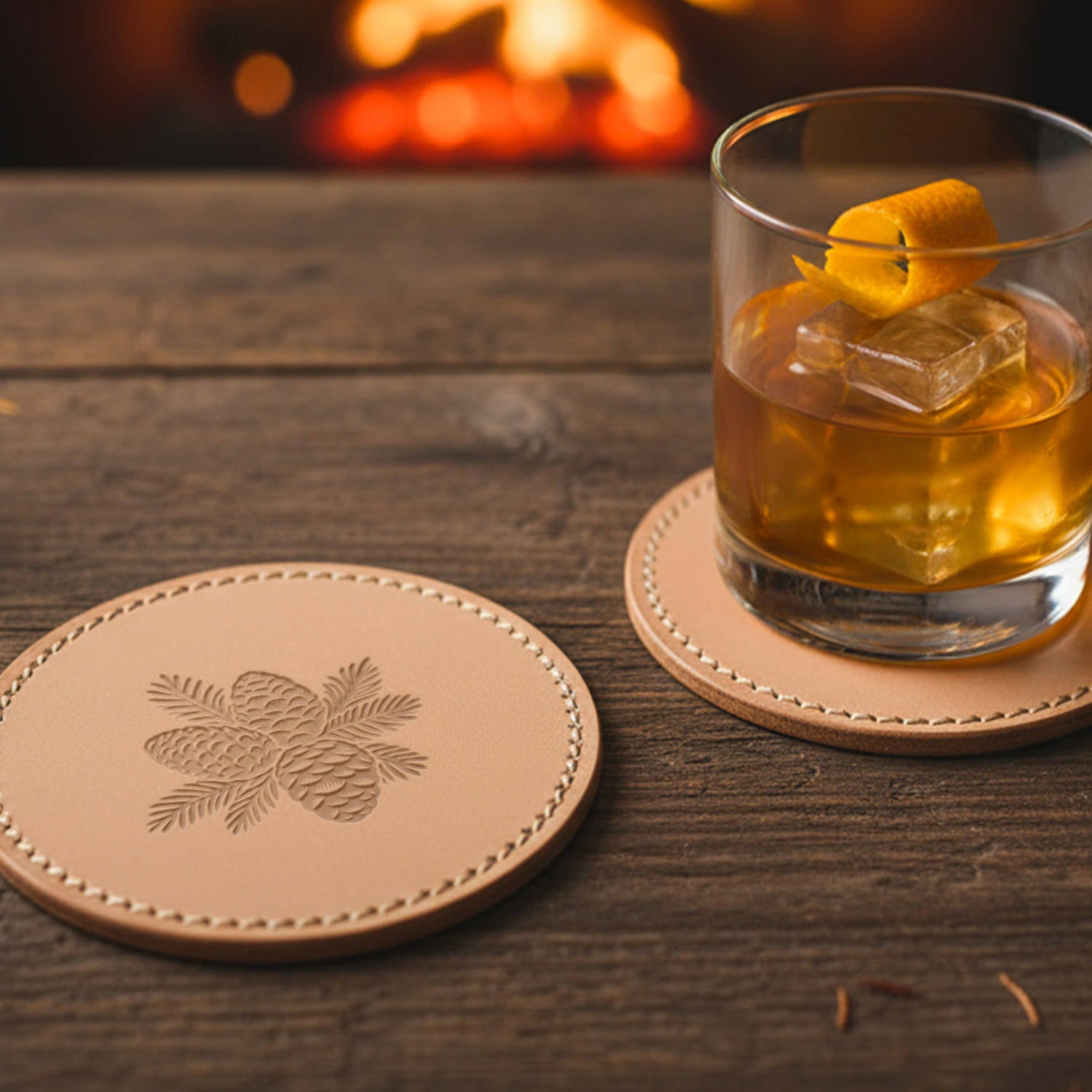 Pinecone Delrin Leather Stamp