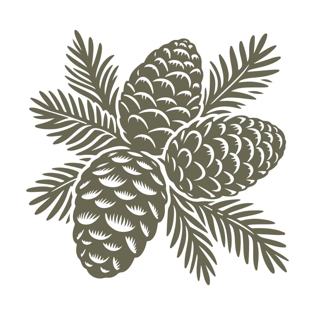 Pinecone Delrin Leather Stamp