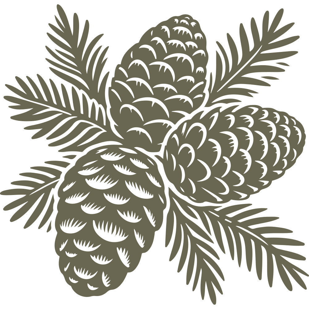 Pinecone Delrin Leather Stamp