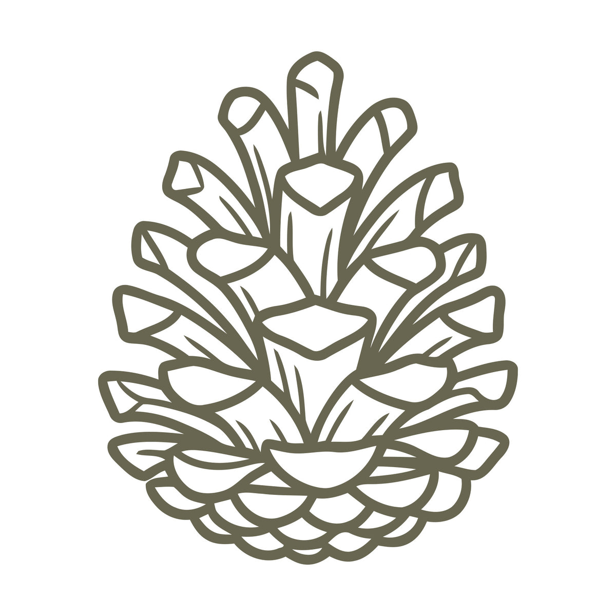 Pinecone Delrin Leather Stamp
