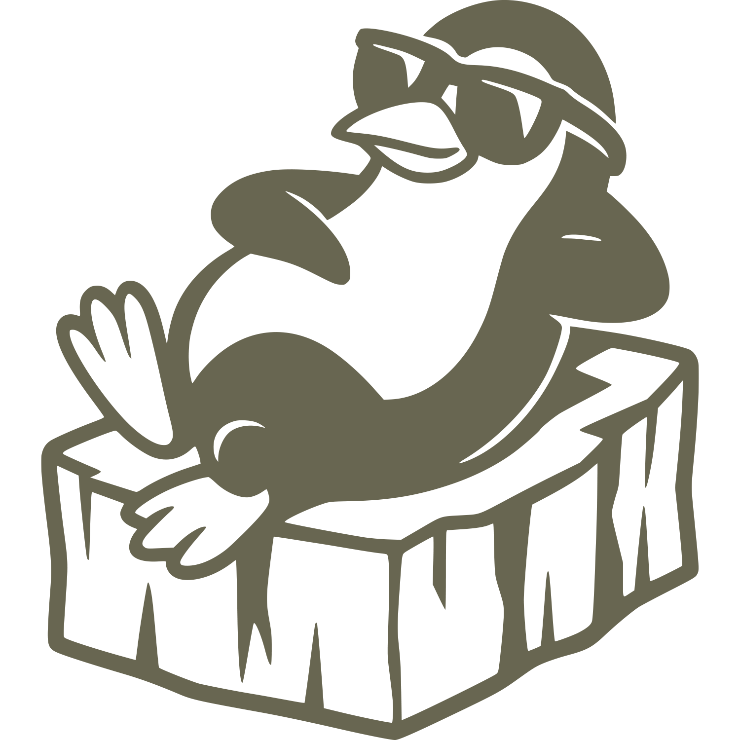 Penguin Chillin on Ice Delrin Leather Stamp