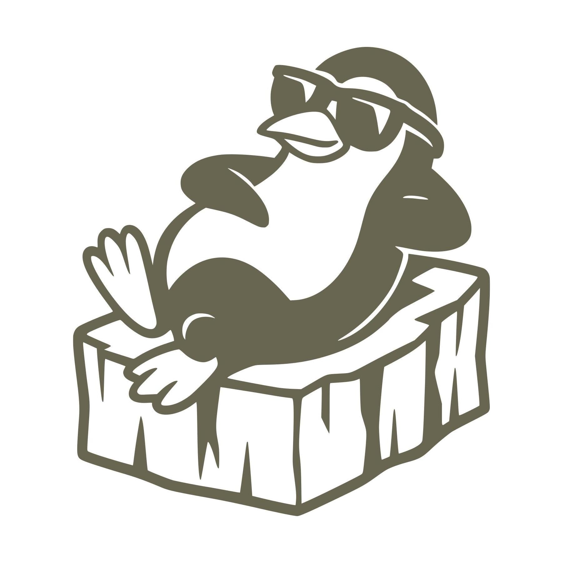 Penguin Chillin on Ice Delrin Leather Stamp