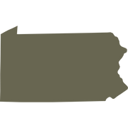 Pennsylvania State Shape Delrin Leather Stamp